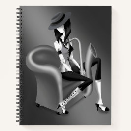 Lady Saxophoniste - Carnet inspiré du jazz