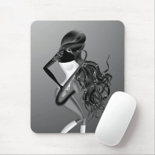 Lady Saxophonistin Musikerin Luna Mousepad