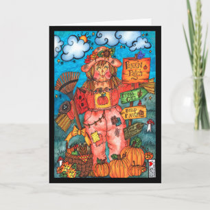 Lady Scarecrow Card Karte