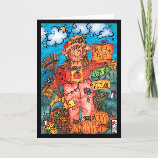 Lady Scarecrow Card Karte (Vorderseite)