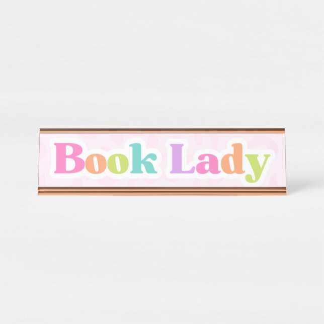 Lady-Schreibtisch Schreibtischnamensplakette (Vorderseite )
