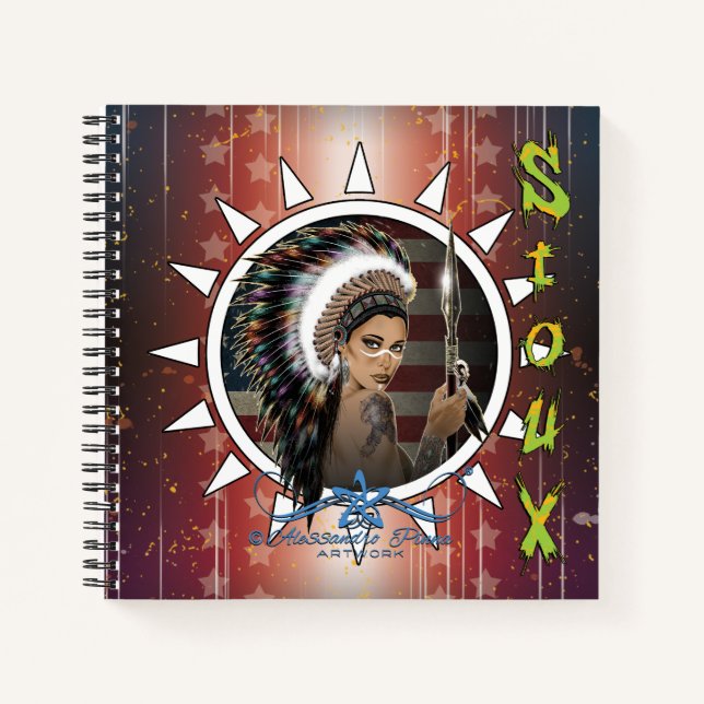 Lady Sioux Notizbuch (Vorderseite)