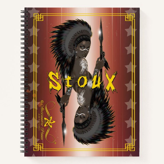 Lady Sioux Notizbuch (Vorderseite)