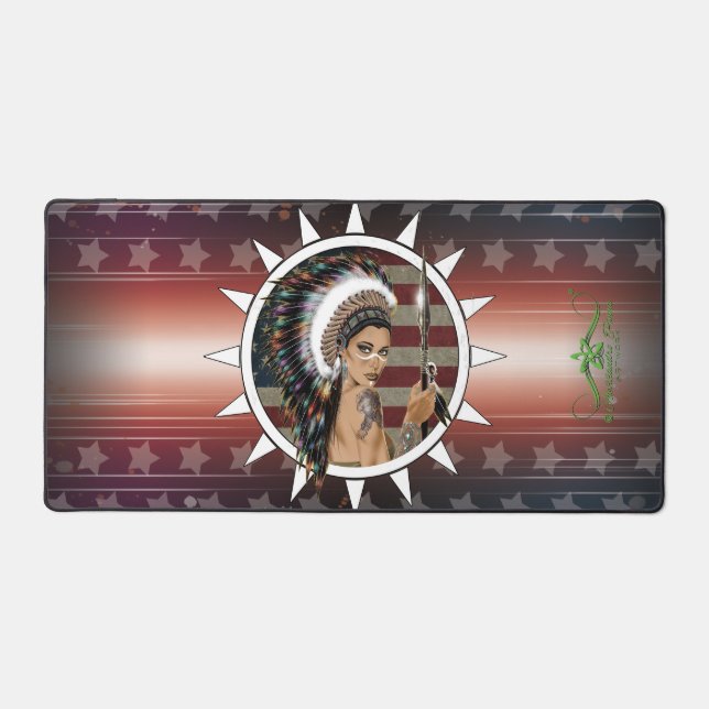 Lady Sioux Schreibtischunterlage (Vorderseite)