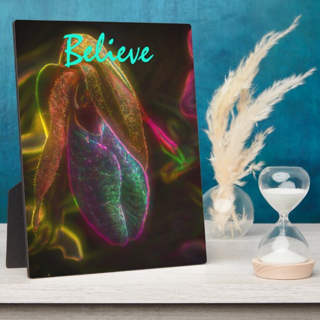 Lady Slipper glaubt inspirierende Worte Fotoplatte (Seite)