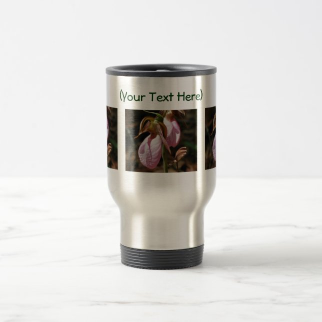 Lady Slipper Pair Flower Fotografy Travel Mug Reisebecher (Mittel)