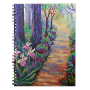 Lady Slippers auf dem Weg Notizblock