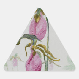 Lady Slippers Dreieckiger Aufkleber