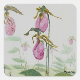 Lady Slippers Quadratischer Aufkleber
