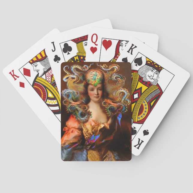 Lady Squid Glückliches Deck Spielkarten (Rückseite)