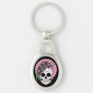Lady Sugar Skull Schlüsselanhänger