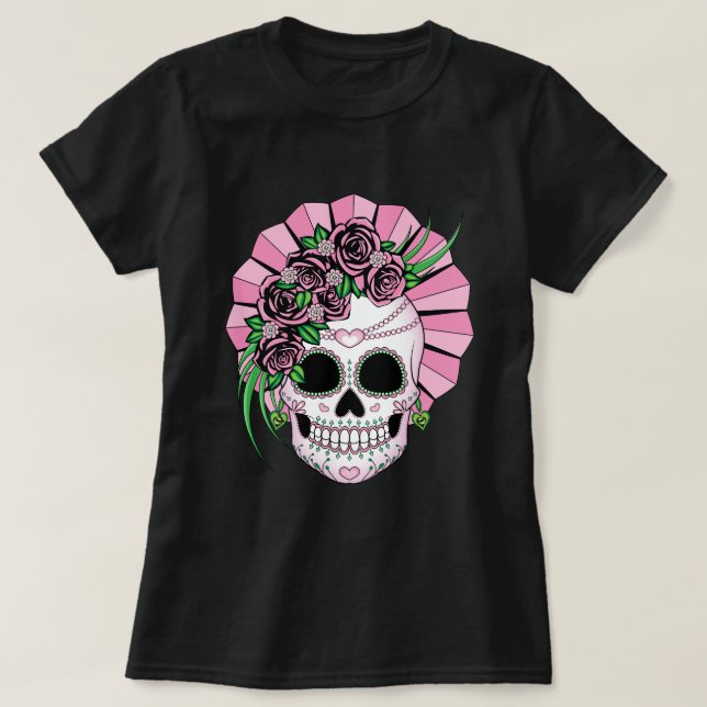 Lady Sugar Skull T-Shirt (Design vorne)