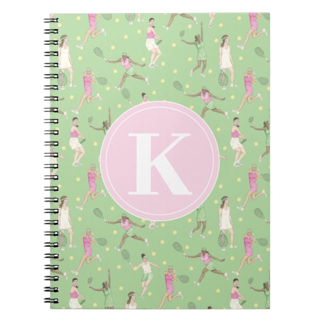 Lady Tennis Joueurs Carnet personnalisé (Devant)