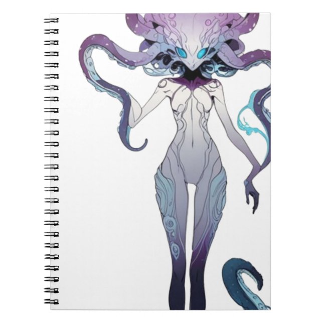 Lady tentacle Notebook Notizblock (Vorderseite)