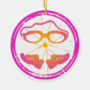 Lady Triathlon Keramik Ornament