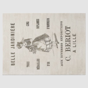 Lady Typografy Decoupage, Französisch-Vintag-Gärtn Seidenpapier