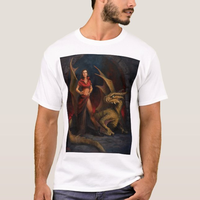 Lady und der Drache T-Shirt (Vorderseite)