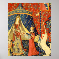 Lady und die Unicorn Mittelalterliche Tapisserie