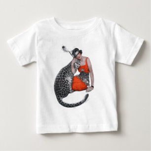 Lady und Leopard Baby T-shirt