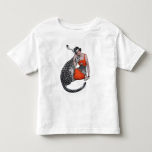 Lady und Leopard Kleinkind T-shirt