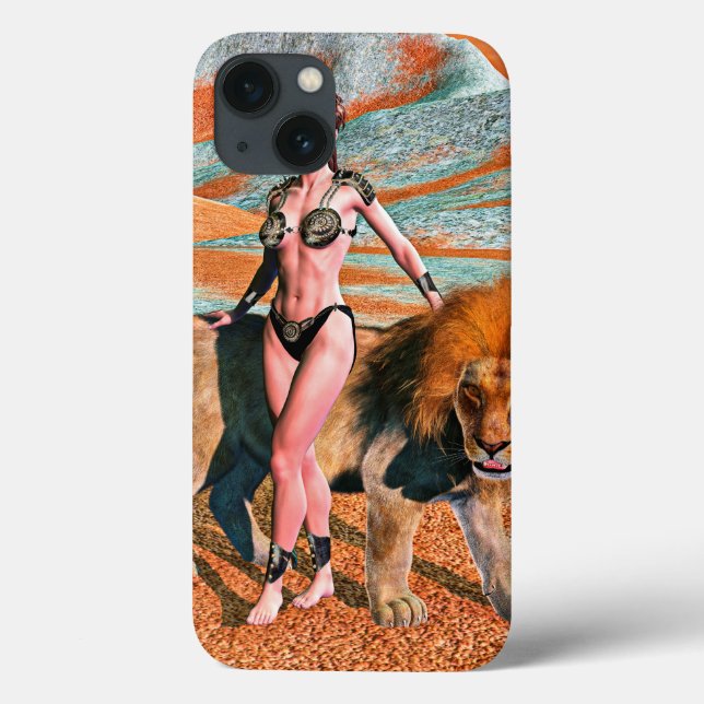 Lady und Lion Case-Mate iPhone Hülle (Rückseite)