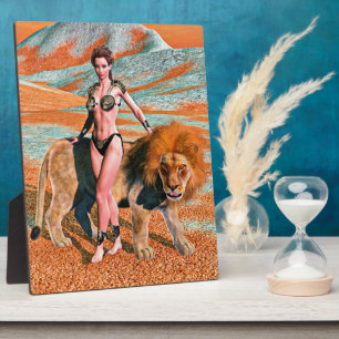 Lady und Lion Fotoplatte