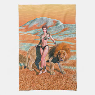 Lady und Lion Handtuch