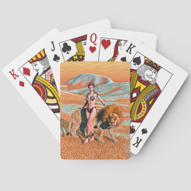 Lady und Lion Spielkarten (Rückseite)