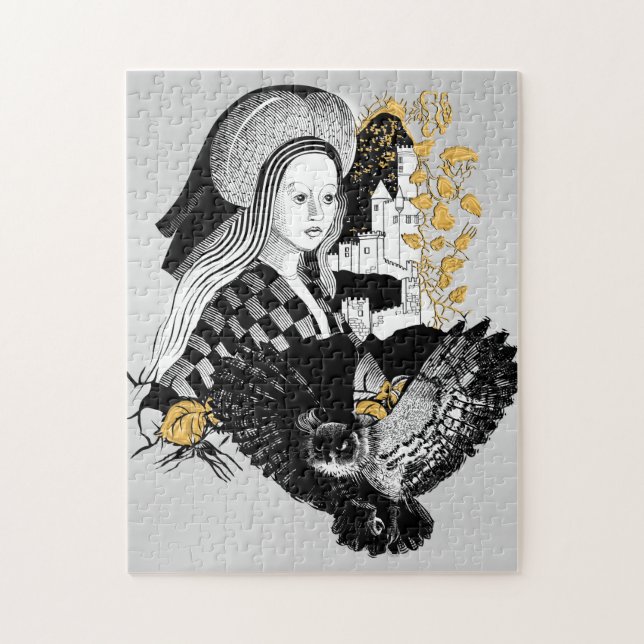 Lady und Nachteule (Vertikal)