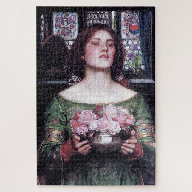 Lady und Rose, John William Waterhouse (Vertikal)