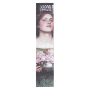 Lady und Rose, John William Waterhouse Kurzer Tischläufer