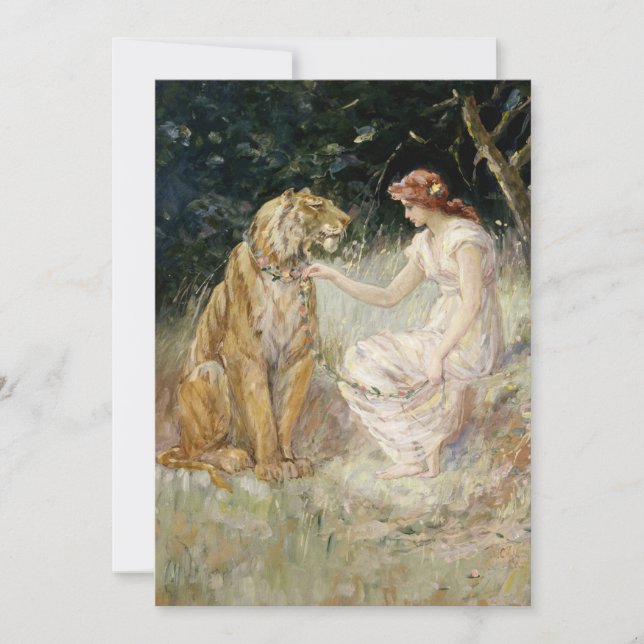 Lady und Tiger | Frederick Stuart Church (Vorderseite)