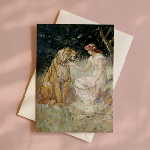 Lady und Tiger   Frederick Stuart Church Karte