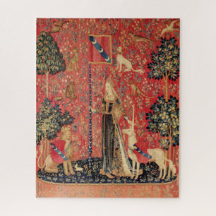 LADY UND UNICORN Lion, Fantasy-Blume, Tiere