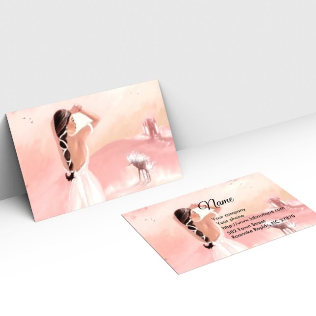 Lady & Unicorn Business Card Visitenkarte (Von Creator hochgeladen)