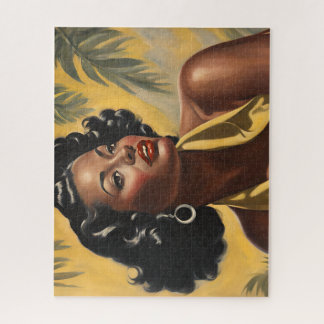 Lady unter den Palmen