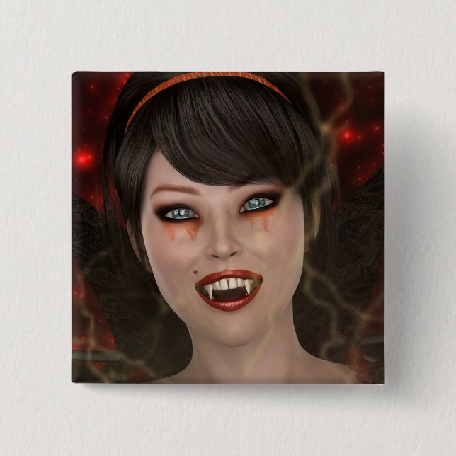 Lady Vamp Button (Vorderseite)