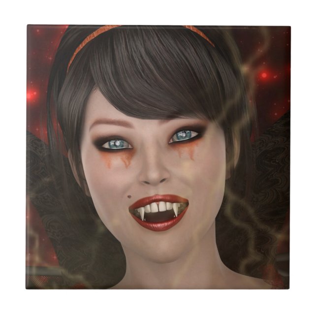 Lady Vamp Fliese (Vorderseite)