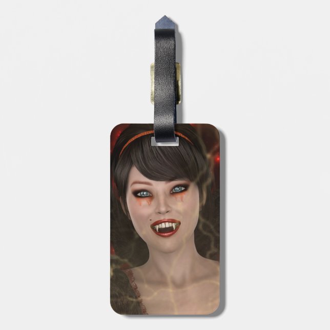 Lady Vamp Gepäckanhänger (Rückseite vertikal)