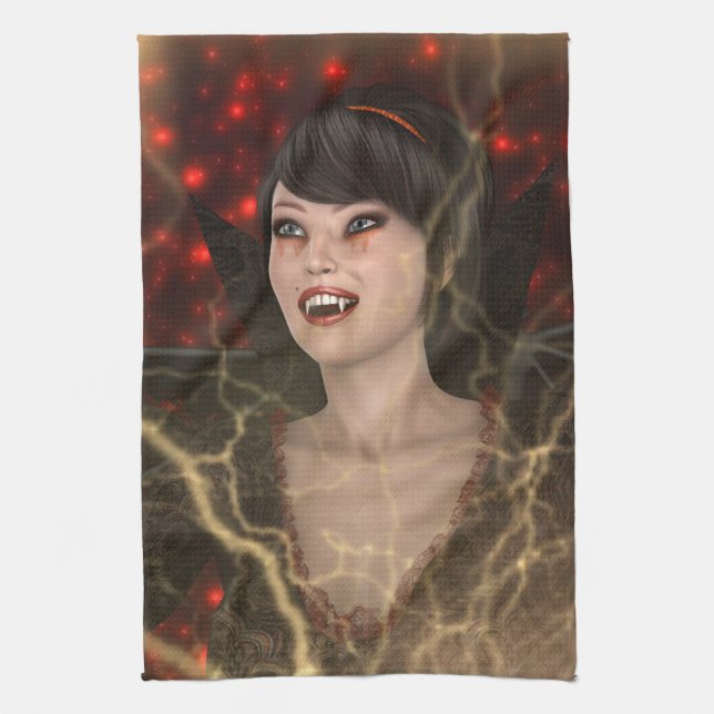 Lady Vamp Geschirrtuch (Vertikal)