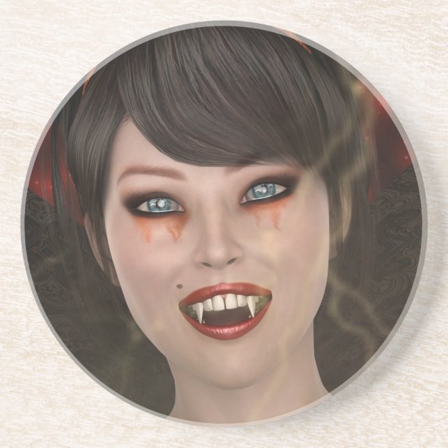 Lady Vamp Getränkeuntersetzer (Vorne)