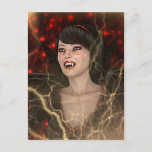 Lady Vamp Postkarte