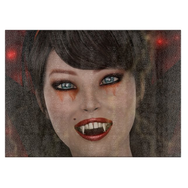 Lady Vamp Schneidebrett (Vorderseite)