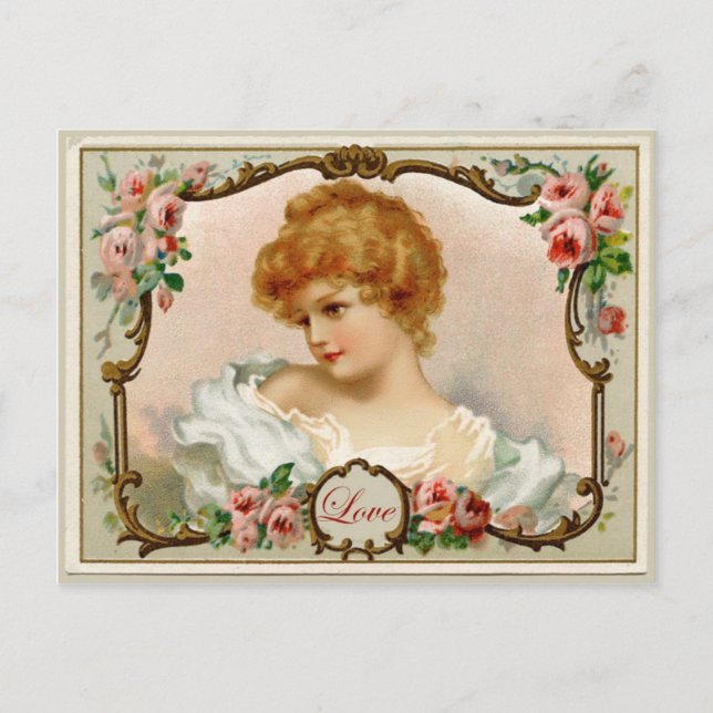 Lady Vintag Reproduction Postcard Postkarte (Vorderseite)