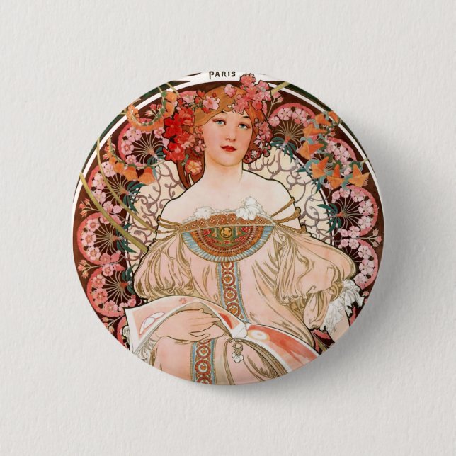 Lady Vintage Button (Vorderseite)