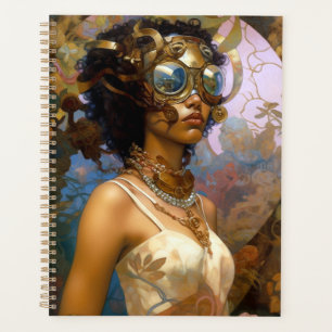 Lady Wearing Goggles Black Fantasy Sci-Fi Planer