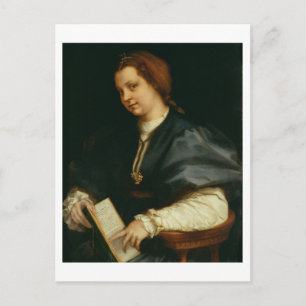 Lady with Book of Verse by Petrarch, c.1514 (oil o Postkarte