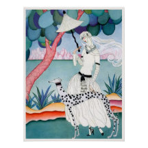 Lady with Dalmatian Dog - Helen Dryden