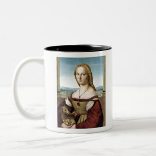 Lady with Unicorn - Raphael - c1506 Zweifarbige Tasse