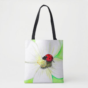 Ladybird auf einer Blume Tasche